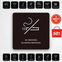 ราคา ป้าย MINIMAL ACRYLIC - ไม่มี SMOKING PUSH PUL NO OUTSIDE FOOD ไม่มีรองเท้า WIFI CCTV NO PET DAILY SIGNAGE SIGNBOARD (28880685246)