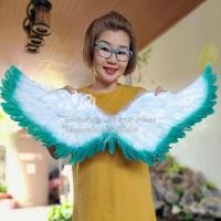 ราคา (1 อัน) สีขาวขอบแดง 35x80 c.m ปีกขนนก ปีกนางฟ้าขนนก ปีกนางฟ้า ปีกแฟนซี angel feather wing m24 shop (25366308705)