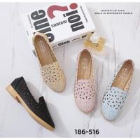 ราคา รองเท้าส้นแบนหนังนิ่มฉลุลาย งานสวยคลาสสิค ไซส์ 36-40 (888555499)