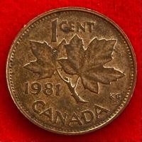 ราคา เหรียญแคนาดา Canada 1 cent ปี 1981 เหรียญต่างประเทศ (25461877042)