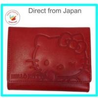 ราคา 【Ships direct from Japan】 Hello Kitty Bifold Wallet [Genuine Leather Wallet Women's Bifold Wallet Cute Small Wallet] 3Color : Red , Black , Brown Japan Brand (42106610637)