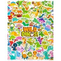 ราคา สติกเกอร์ไดโนเสาร์การ์ตูนน่ารัก 100 ชิ้นสําหรับเด็ก, ทําเอง ง เอแคลส์ สําหรับแล็ปท็อป, ขวดน้ํา, หมวกกันน็อค, กีต้าร์ (57608799387)