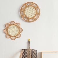 ราคา Nordic Handmade หวายผนังตกแต่งรอบผนังตกแต่ง B & B ห้องนั่งเล่นจี้ผนังตกแต่งแขวนผนัง (43729315802)