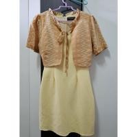 ราคา เดรสสีเหลือง เดรสผ้าไทย ชุดเหลือง (42122950465)
