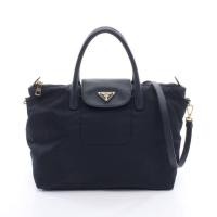 ราคา Prada Handbag Navy 27 Used (55258455836)