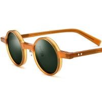 ราคา ❤ Acetate Polarized Sunglasses Men New Retro Vintage Small Round Sun Glasses For Wom (24429720974)
