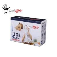 ราคา หลอดแก๊สวิปครีม QuickWhip (10หลอด/กล่อง) แก๊สวิปครีม แก๊สวิปปิ้งครีม QuickWhip Cream Chargers (23741284893)