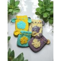ราคา กระเป๋าถักโครเชต์งาน Handmadeกระเป๋าถักหูรูดใบเล็ก (40874864599)