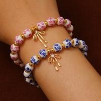 ราคา 佳优✨สร้อยข้อมือพอร์ซเลนลายดอกไม้สีฟ้า – สไตล์จีนวินเทจ, ปมผีเสื้อ, เครื่องประดับลูกปัดหรูหราสําหรับผู้หญิงของขวัญ (27944588584)