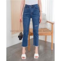ราคา กระบอกเล็ก ขาเต่อ สีเข้ม ป้ายWOW ผ้ายืดเอวสูง (23624854835)