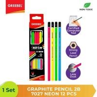 ราคา GREEBEL ดินสอไม้ 2B (7027) ดินสอนีออน / เขียน / ดินสอสอบโรงเรียน / ดินสอเขียนแบบ (40505739924)