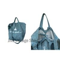 ราคา กระเป๋า niko and … ทรง toteใบใหญ่ ทำได้ 2 ทรง ผ้าสีฟ้าเทอร์คอยซ์ สะพายไหล่ได้ ถือได้ สกรีนโลโก้แบรนด์ สภาพดีตู้ญี่ปุ่น (26433707892)