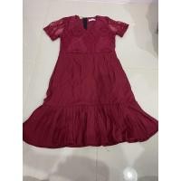 ราคา ชุดเดรสสีแดงเลือดนกมือ2 (9642723520)