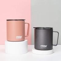 ราคา แก้วกาแฟ TYESO มีหูจับ เก็บอุณหภูมิร้อน-เย็น ขนาด400ml. ยกดื่มมีฝาปิดแบบสไลด์ (12801612346)