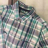 ราคา เสื้อเชิ้ตแขนยาว ลายสก็อต สีเขียวน้ำทะเล CC double O (CC-OO) (819638570)