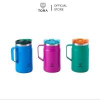 ราคา TORA แก้วน้ำสุญญากาศ 500ml แก้วเก็บร้อนเย็น แก้วสแตนเลส พกพาง่าย มีหูจับ (43761043183)