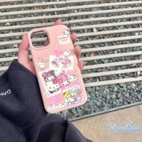 ราคา เคสไอโฟน 14 สำหรับ iPhone 16 11 13 15 12 Pro Max 7 16 8 15 Plus X XR XS Max คิตตี้เมโลดี้คุโรมิแสนหวานปกหนังลายหัวใจรัก (42764767609)