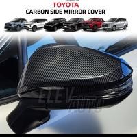 ราคา ฝาครอบกระจกมองข้าง คาร์บอนไฟเบอร์ สําหรับ Toyota Corolla Cross Hilux Revo Rogue Rocco Fortuner Harrier Innova (25326289885)