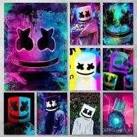 ราคา Marshmello Dj โปสเตอร์โปสเตอร์พิมพ์ภาพผนังห้องนั่งเล่นตกแต่งบ้าน ZAHJ (58156675623)