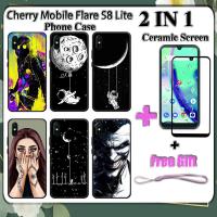 ราคา 2 IN 1 Cherry Mobile Flare S8 Lite เคสโทรศัพท์กระจกนิรภัยเซรามิคป้องกันหน้าจอโค้งฟิล์มนิรภัยด้านนอกพื้นที่ (49302821649)