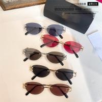 ราคา 2PW7 Cartie*r New model cat-eye sunglasses for women, fashionable metal sunglasses for trendy men ct0487 (41080037190)