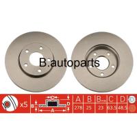 ราคา จานเบรคหน้า FORD FOCUS MK2 VOLVO S40 II V50 2004-2013 ล้อ15" 278MM BREMBO /ชิ้น (19851801214)