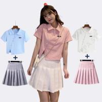 ราคา Oppa Style Shop SET SPORT POLO SHIRT + กระโปรงเทนนิส กระโปรงมินิพร้อมกางเกงด้านใน กระโปรงเกาหลี กระโปรงเทนนิส (42271673846)