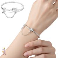 ราคา INNICE โซ่กระดูกงู, การออกแบบโซ่นิรภัยสร้อยข้อมือหัวใจพีช, สร้อยข้อมือชาร์มเงินหรูหรา DIY สําหรับผู้หญิง (57106982755)