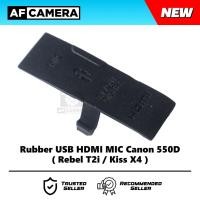 ราคา ยาง USB HDMI MIC Canon 550D USB Cover Canon Rebel T2i Kiss X4 (41821072949)