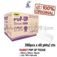 ราคา RABBIT POP UP TISSUE ( 150pulls x 60pkts ) - pop up tissjet pop up / tisu petak / pop up tisu (56406850977)
