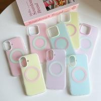 ราคา [i16] พร้อมส่ง4สี R1869 เคสไอโฟน เคสสีพื้น สีพาสเทล ชาร์จไร้สาย สำหรับ IPHONE รุ่น 12-16Promax (45755544923)