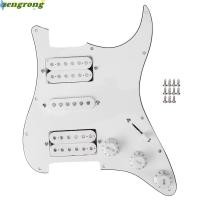 ราคา ปิ๊กการ์ดบอร์ดกีตาร์ไฟฟ้า ZENGRONG, ​ปิ๊กอัพ HSH​ 11 รู​ ​HSH Weld Prewired Pickguard​, ​สีดํา ​พรีสาย​ ​จานมีสาย​ ​HSH โหลด Pickguard​ (48558191529)