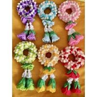ราคา พวงมาลัยไหมพรมสีเหลือบ พวงมาลัยวันพ่อ พวงมาลัยวันแม่ พวงมาลัยแขวนหน้ารถ พวงมาลัยถวายพระ ถวายสังฆทาน อุบะกุหลาบ กระดิ่ง (21363818745)