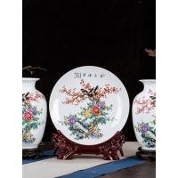 ราคา แจกัน แจกันแก้ว Jingdezhen เซรามิคแจกันจีนดอกไม้ชุดสามชิ้นเครื่องประดับหนึ่งคู่ตกแต่งบ้านห้องนั่งเล่นทางเข้าตกแต่ง (41779508039)