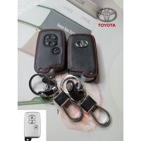 ราคา ซองหนังแท้ ใส่กุญแจรีโมทรถยนต์ Toyota Prius,Camry Keyless รุ่น 3 ปุ่มกด (18180383406)