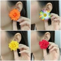 ราคา ต่างหูทองกวาว ต่างหูออกงาน ต่างหูดอกไม้ (แบบเจาะ) (4208918360)