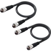 ราคา RFAdapter RG8x Jumper Cable, 2 Pack 2ft/60cm CB Coax Cable PL259 UHF Connector 50 ohm Low Loss สําหรับวิทยุแฮม, เครื่องวิเคราะห์เสาอากาศ, Dummy Load และ SWR Meter (45406822946)