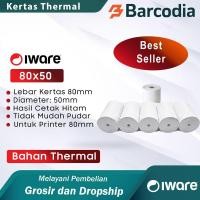 ราคา กระดาษเทอร์มอล Barcodia 80 มม. 80x50 ม้วน Iware (52352189364)
