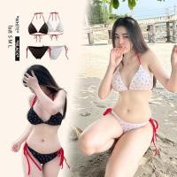 ราคา พร้อมส่ง⛽️✨ชุดว่ายน้ำ bikini บิกินี่แฟชั่น ชุดบิกินี่ 2 ชิ้น ชุดว่ายน้ำเซ็กซี่ เว้าหลัง คล้องคอ ลวดลายดอกไม้ (54656423406)