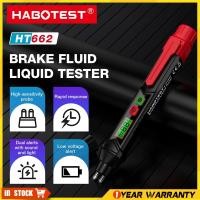 ราคา Habotest HT662 Brake Fluid Moisture Meter Liquid oil Tester Analyzer Meter สําหรับ DOT3/DOT4/DOT5.1 เครื่องทดสอบน้ํามันเบรกคุณภาพตรวจสอบที่มองเห็นได้ Audible Alarm ปากกา (24691602996)