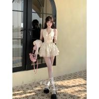 ราคา บริสุทธิ์ ความต้องการ เชือกแขวนคอ โวลต์ คอชุดหญิงฤดูร้อนงานเลี้ยงวันเกิดหวานเผ็ดกระโปรงขนาดเล็กแคบ-เอวเจ้าหญิงปุยเค้กกระโปรงสั้น20260412 (44758707421)