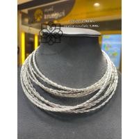 ราคา สร้อยคอ โช้คเกอร์ คอเกลียวเงินแท้ ทองคำขาว 92.5% สินค้าเป็นของแท้ AUFU STORE (49808317356)
