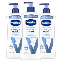 ราคา Vaseline Intensive Care Unscented Advanced Repair Body Lotion - Ultra-Hydrating with Lipids for Extremely Dry Skin, 20.3 oz, Pack of 3 (50158179323)