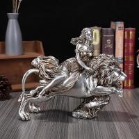 ราคา ยุโรปย้อนยุคความงามและสัตว์สิงโตเครื่องประดับประติมากรรมงานฝีมือเรซินตกแต่งออกแบบต้นฉบับ (50608317304)