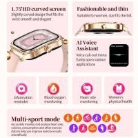 ราคา ❥ ใหม่แฟชั่นผู้หญิงสมาร์ทนาฬิกา 1.75 นิ้วหน้าจอโค้งสร้อยข้อมือกีฬา BT HD โทรนาฬิกา Ip68 กันน้ํา (27429900560)