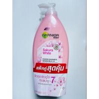 ราคา ของแท้ การ์นิเย่ บอดี้ ซากุระ ไวท์ พิงคิช เรเดียนซ์ เซรั่ม มิลค์ ยูวีแท้100% 400มล. แพ็คคู่ 2 (9115721035)