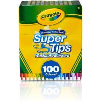 ราคา Crayola Super Tips Marker Set (100ct), Fine Point Washable Markers, Drawing Markers for Kids & Adults, Create Thick & Thin Lines, Art Supplies, อายุ 3+ (49307639422)