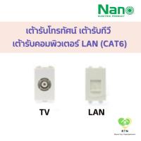 ราคา NANO เต้ารับโทรทัศน์ เต้ารับทีวี เต้ารับคอมพิวเตอร์ LAN (CAT6) รุ่น Classic (25787134224)