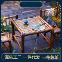 ราคา B & B โต๊ะรับประทานอาหารสไตล์จีนไม้ไผ่กลางแจ้ง B & B ไม้ไผ่ตาราง Handmade Courtyard โต๊ะเก้าอี้โต๊ะน้ําชาโต๊ะเก้าอี้ไม้ไผ่คาร์บอน Courtyard XHXB (50808999215)