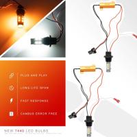 ราคา 2X WY21W T20 7440 LED DRL Daytime Running Light Bulb turn signal light For FIAT 500 2007- 500C 500 (57602522302)